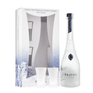 Vodka Pravda Iced Ultra Premium + 2 pahare 0.7L